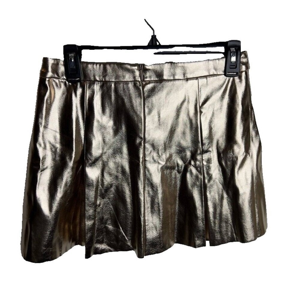 J.Crew Crewcuts $75 Girls pleated pull-on skirt in metallic Gold Size 14 CC201 - Picture 5 of 6